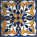 Portuguese Ruan 4" x 4" Hand Painted Ceramic Tile