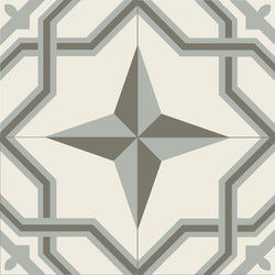 Mission Regent A Quarter Design 8"x8" Encaustic Cement Tile (4 tiles)