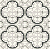 Mission Roseton Green and Gray Encaustic Cement Tile Rug