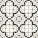 Mission Roseton Green and Gray Encaustic Cement Tile Rug