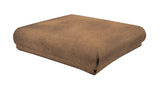 Rustic Cement Tile Corner Coping 12"x12"x3" - Tuscan Mustard