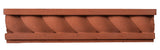Rustic 16" Rope Wall Moulding - Mission Red