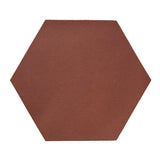 Rustic Terracotta 12" Hexagon Unglazed Mission Brown