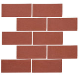 Unglazed Mission Red 2"x4" Rustic Terracotta