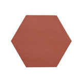 Unglazed Mission Red 8" hexagon Rustic Terracotta