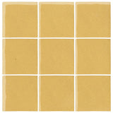 Lemon Scent Malibu Field Glazed Ceramic Tile 4"x4"