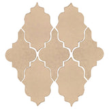 Clay Arabesque Leon Ceramic Tile - Matte Linen