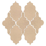 Clay Arabesque Leon Ceramic Tile - Matte Linen