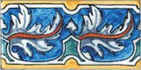 Braganza Hand Painted Ceramic Tile - Avente Tile