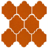 Clay Arabesque 3"x4" Mini San Felipe Tile - Avente Tile