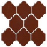 Clay Arabesque 3"x4" Mini San Felipe Tile - Avente Tile