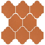Clay Arabesque 3"x4" Mini San Felipe Tile - Avente Tile