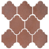 Clay Arabesque 3"x4" Mini San Felipe Tile - Avente Tile
