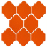 Clay Arabesque 3"x4" Mini San Felipe Tile - Avente Tile
