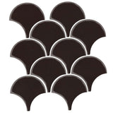 Clay Arabesque 4" Conche or Fish Scale Tile - Avente Tile