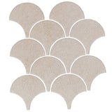 Clay Arabesque 4" Conche or Fish Scale Tile - Avente Tile