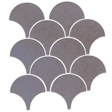 Clay Arabesque 4" Conche or Fish Scale Tile - Avente Tile