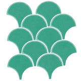 Clay Arabesque 4" Conche or Fish Scale Tile - Avente Tile