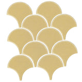 Clay Arabesque 4" Conche or Fish Scale Tile - Avente Tile