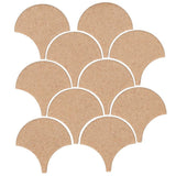 Clay Arabesque 4" Conche or Fish Scale Tile - Avente Tile