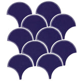 Clay Arabesque 4" Conche or Fish Scale Tile - Avente Tile