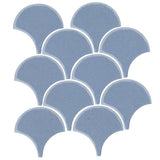 Clay Arabesque 4" Conche or Fish Scale Tile - Avente Tile