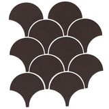 Clay Arabesque 4" Conche or Fish Scale Tile - Avente Tile