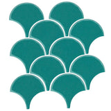 Clay Arabesque 4" Conche or Fish Scale Tile - Avente Tile