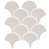 Clay Arabesque 4" Conche or Fish Scale Tile - Avente Tile