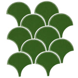 Clay Arabesque 4" Conche or Fish Scale Tile - Avente Tile