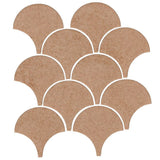Clay Arabesque 4" Conche or Fish Scale Tile - Avente Tile