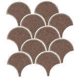 Clay Arabesque 4" Conche or Fish Scale Tile - Avente Tile