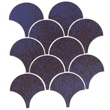 Clay Arabesque 4" Conche or Fish Scale Tile - Avente Tile