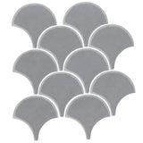 Clay Arabesque 4" Conche or Fish Scale Tile - Avente Tile