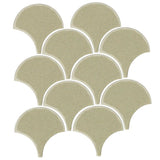Clay Arabesque 4" Conche or Fish Scale Tile - Avente Tile