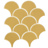 Clay Arabesque 4" Conche or Fish Scale Tile - Avente Tile