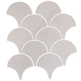 Clay Arabesque 4" Conche or Fish Scale Tile - Avente Tile