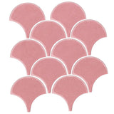 Clay Arabesque 4" Conche or Fish Scale Tile - Avente Tile