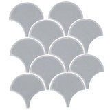 Clay Arabesque 4" Conche or Fish Scale Tile - Avente Tile