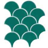 Clay Arabesque 4" Conche or Fish Scale Tile - Avente Tile