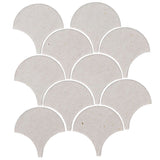 Clay Arabesque 4" Conche or Fish Scale Tile - Avente Tile