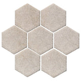 Clay Arabesque 6" Hexagon - Avente Tile