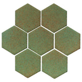 Clay Arabesque 6" Hexagon - Avente Tile