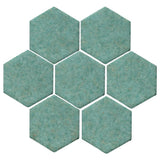 Clay Arabesque 6" Hexagon - Avente Tile