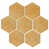 Clay Arabesque 6" Hexagon - Avente Tile