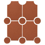 Clay Arabesque Alcazaba Tile 7" x 9" - Avente Tile