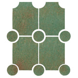 Clay Arabesque Alcazaba Tile 7" x 9" - Avente Tile