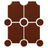 Clay Arabesque Alcazaba Tile 7" x 9" - Avente Tile