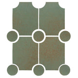 Clay Arabesque Alcazaba Tile 7" x 9" - Avente Tile