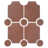 Clay Arabesque Alcazaba Tile 7" x 9" - Avente Tile